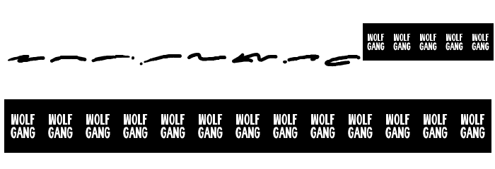 WOLF GANG SCRIPT SWASH Fonte MINÚSCULAS