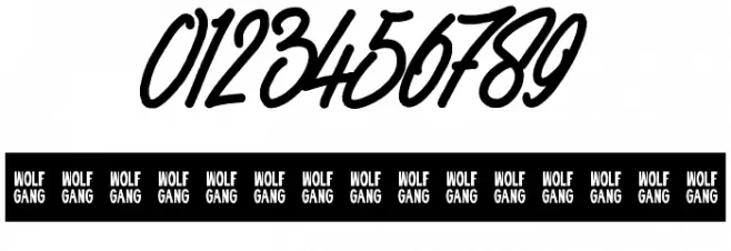 WOLF GANG SCRIPT Font OTHER CHARS