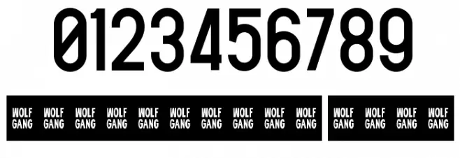 WOLF GANG फ़ॉन्ट अन्य घर का काम