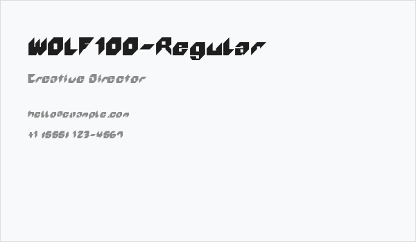 WOLF100-Regular Business Card