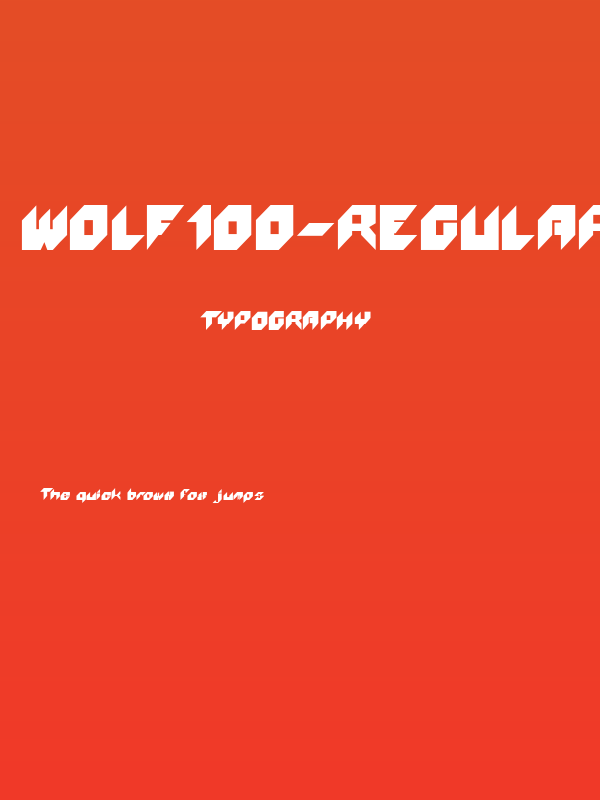 WOLF100-Regular Poster