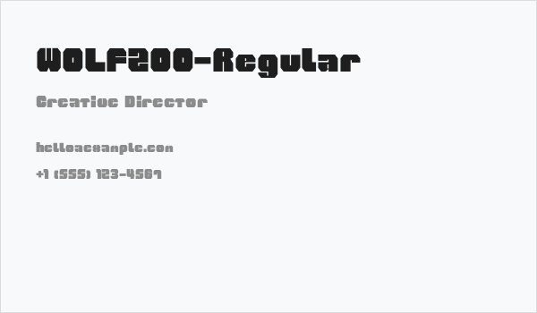 WOLF200-Regular Business Card