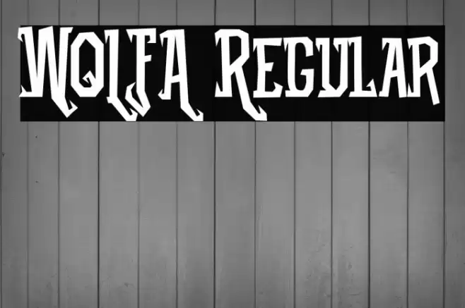 WOLFA Regular Font examples