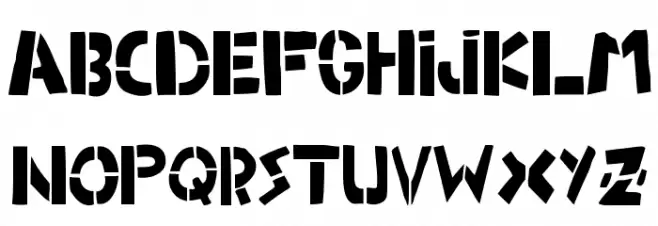 WOODCUTTER ARMY [Stencil] Шрифта ВЕРХНИЙ