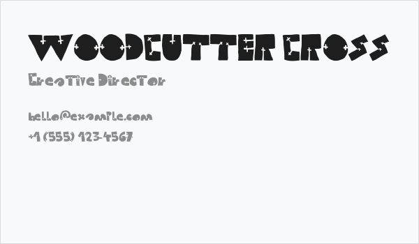 WOODCUTTER CROSS Business Card