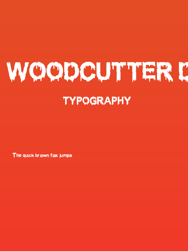 WOODCUTTER DRIPPING CLASSIC FONT Poster