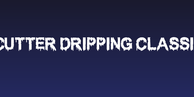 WOODCUTTER DRIPPING CLASSIC FONT Social Header