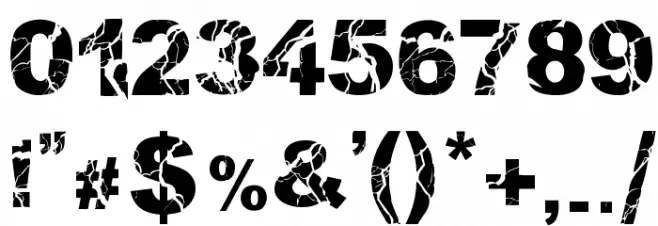 WOODCUTTER STORM Font OTHER CHARS