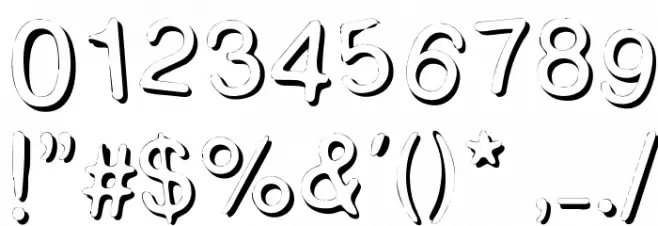 WOODCUTTER SUTIL SHADOW Font OTHER CHARS