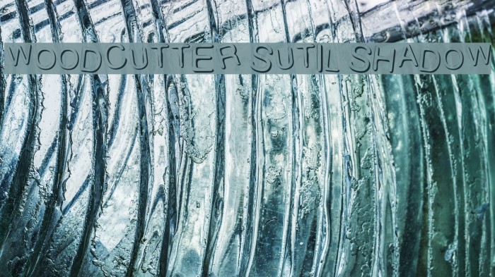 WOODCUTTER SUTIL SHADOW Font examples