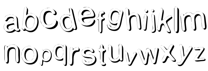 WOODCUTTER SUTIL SHADOW Font LOWERCASE
