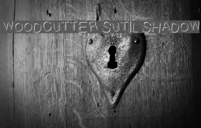 WOODCUTTER SUTIL SHADOW Font examples