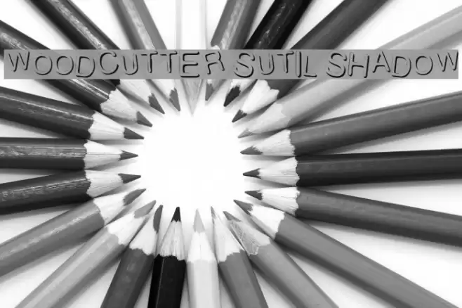 WOODCUTTER SUTIL SHADOW Font examples