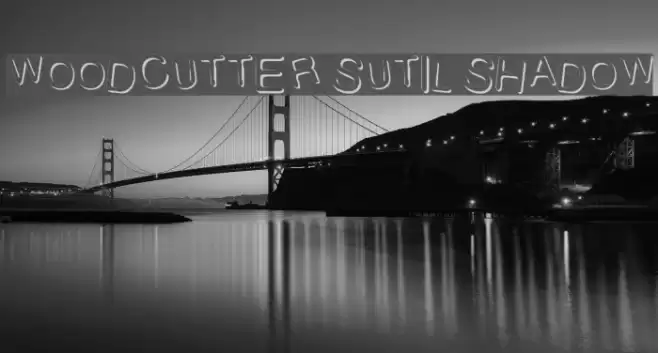 WOODCUTTER SUTIL SHADOW Font examples
