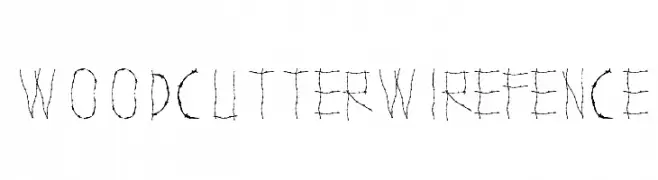 WOODCUTTER WIRE FENCE  Free Fonts Download