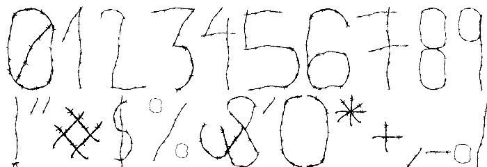 WOODCUTTER WIRE FENCE Font OTHER CHARS