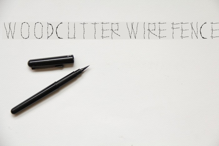 WOODCUTTER WIRE FENCE Font examples