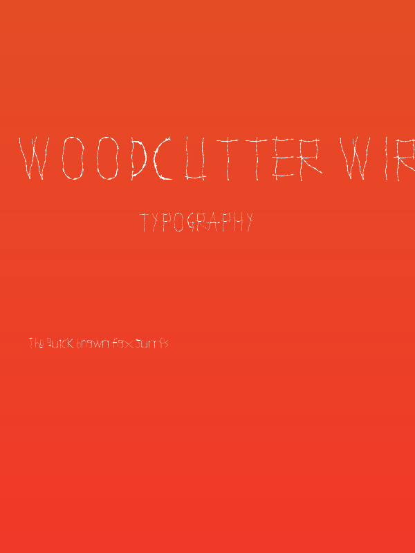 WOODCUTTER WIRE FENCE Poster