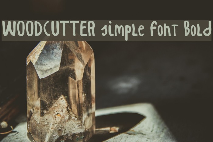 WOODCUTTER simple font Bold Font examples