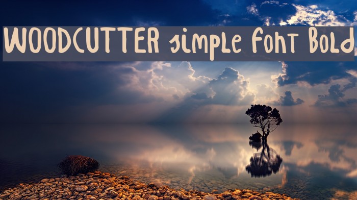 WOODCUTTER simple font Bold Font examples