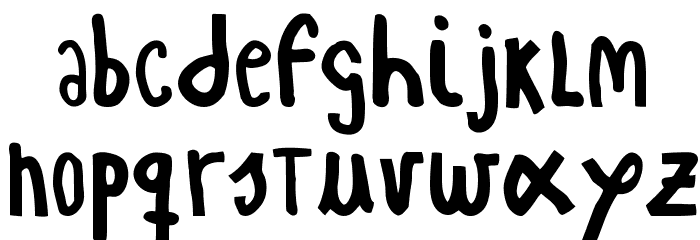 WOODCUTTER simple font Bold Font LOWERCASE