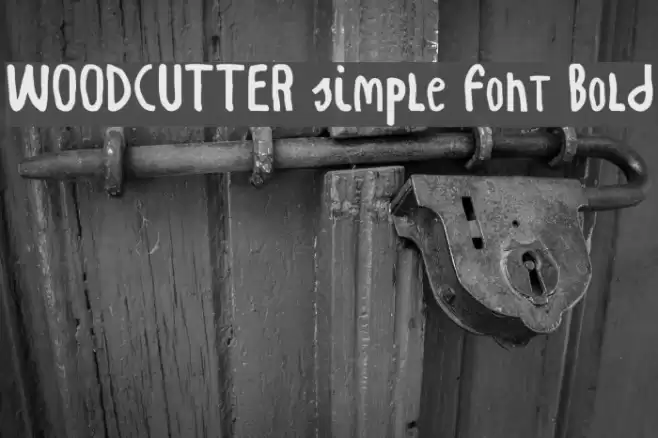 WOODCUTTER simple font Bold Font examples