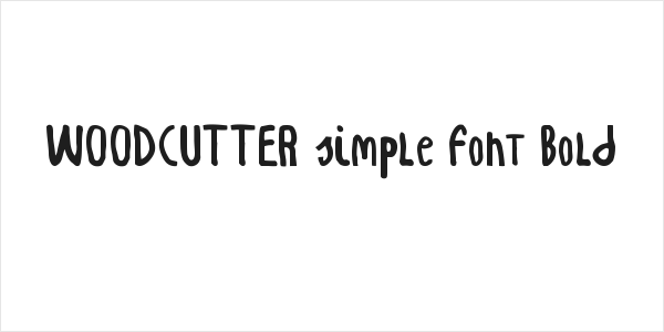 WOODCUTTER simple font Bold Logo