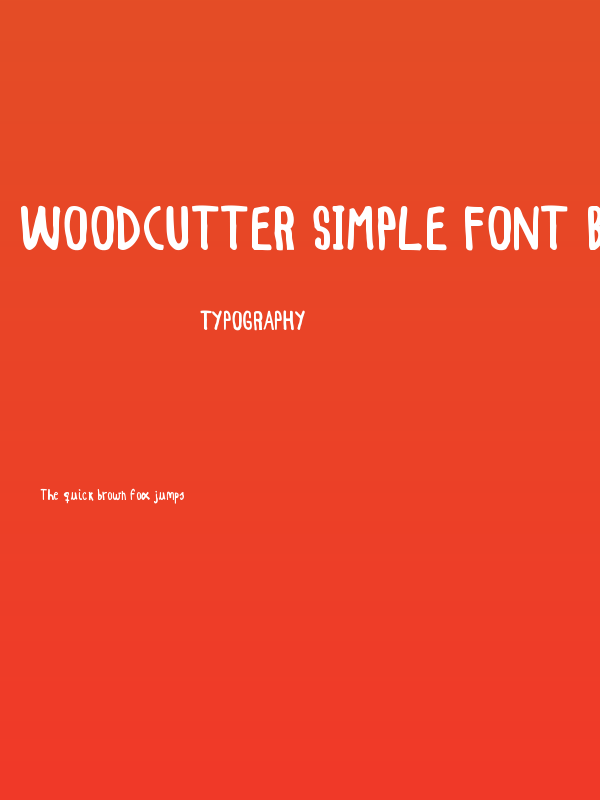 WOODCUTTER simple font Bold Poster