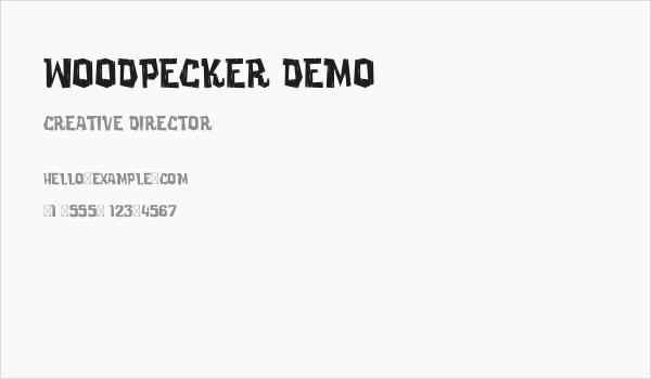 WOODPECKER Demo Business Card
