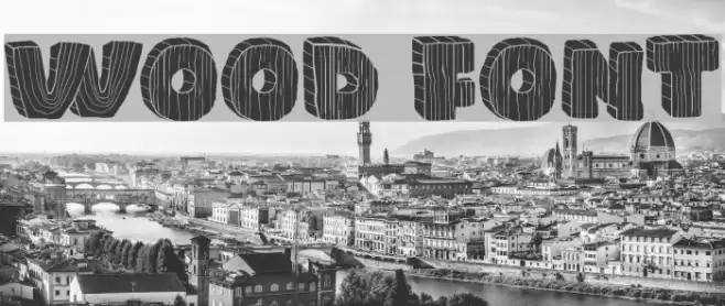 WOOD Font examples