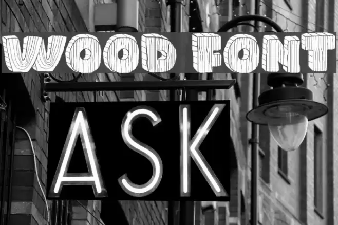 WOOD Font examples