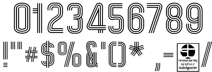 WOX-Striped Triple Demo Font OTHER CHARS