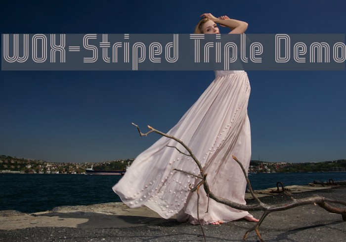 WOX-Striped Triple Demo Font examples