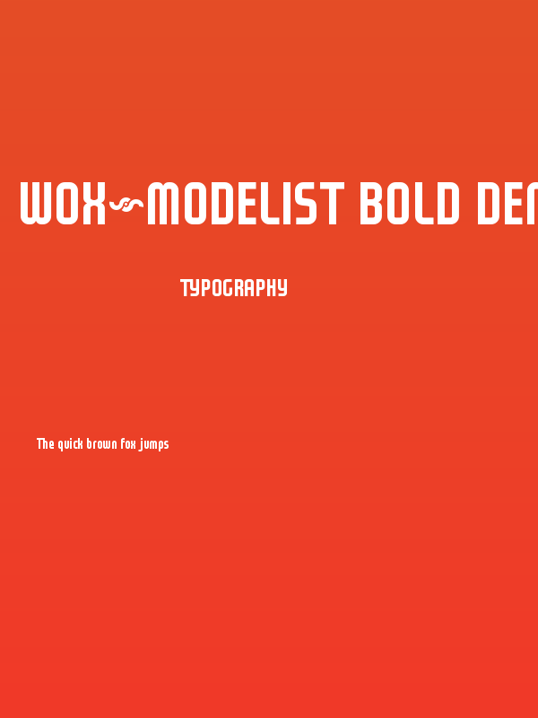WOX~Modelist Bold Demo Poster