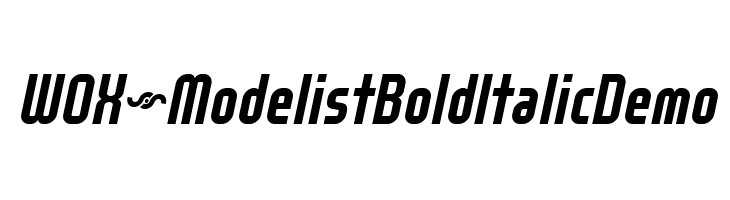 WOX~Modelist Bold Italic Demo  免费字体下载
