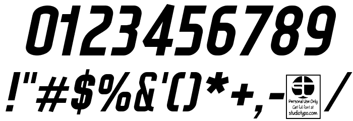WOX~Modelist Bold Italic Demo Font OTHER CHARS