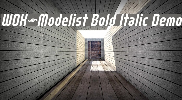 WOX~Modelist Bold Italic Demo Font examples