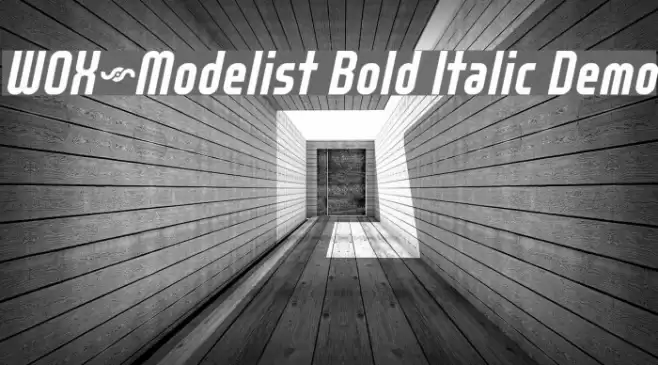 WOX~Modelist Bold Italic Demo Шрифта examples