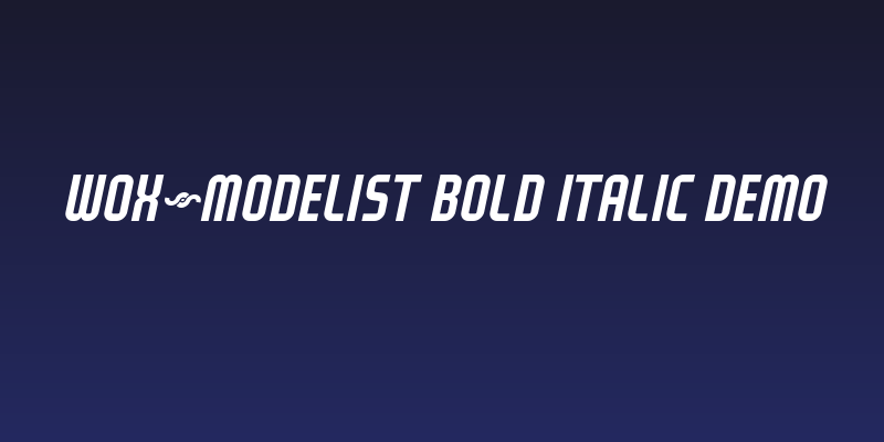 WOX~Modelist Bold Italic Demo Social Header
