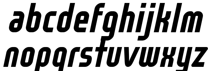 WOX~Modelist Bold Italic Demo Font LOWERCASE