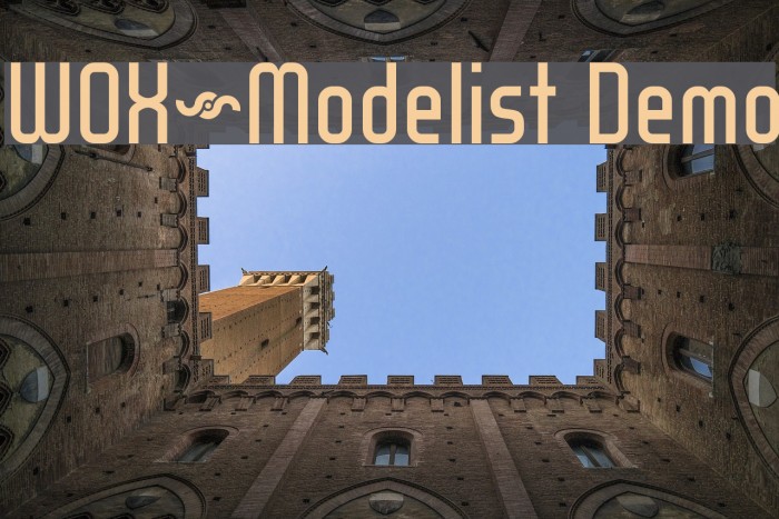 WOX~Modelist Demo Font examples