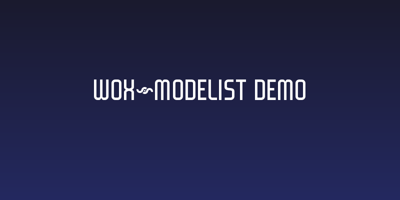 WOX~Modelist Demo Social Header