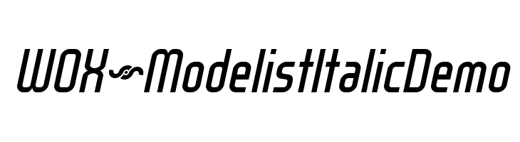 WOX~Modelist Italic Demo  免费字体下载