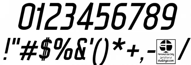 WOX~Modelist Italic Demo Font Alte caractere