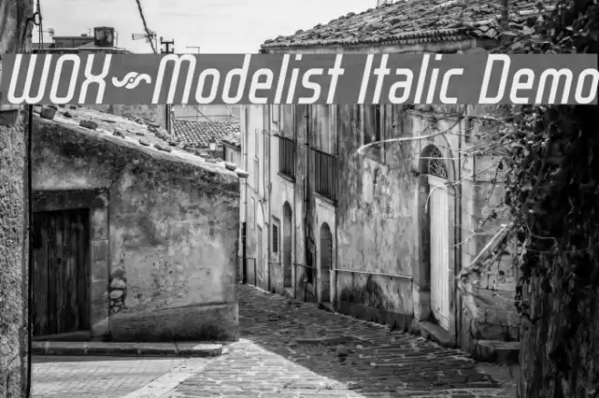 WOX~Modelist Italic Demo Font examples