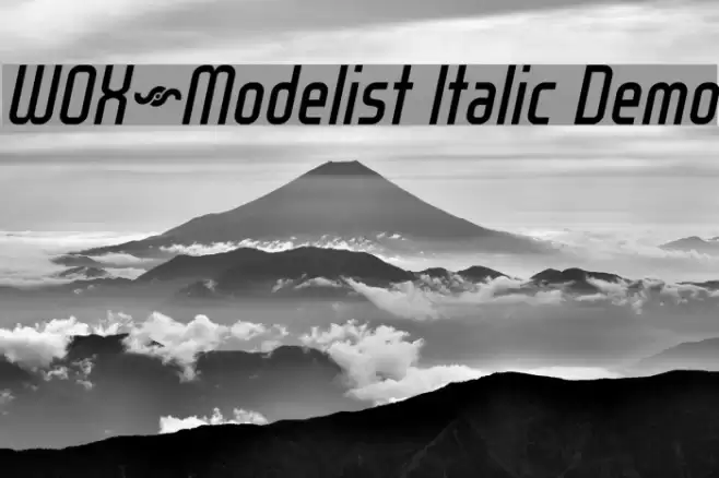WOX~Modelist Italic Demo Font examples