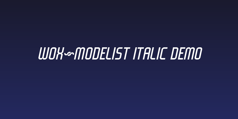 WOX~Modelist Italic Demo Social Header