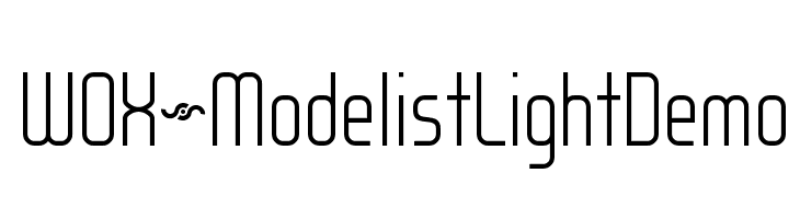 WOX~Modelist Light Demo  لخطوط تنزيل