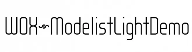 WOX~Modelist Light Demo  नि: शुल्क फ़ॉन्ट्स डाउनलोड