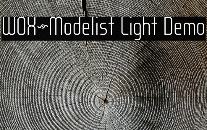 WOX~Modelist Light Demo Font examples